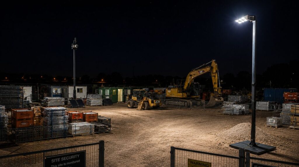 A Construction Site secured ready for the Bank Holiday